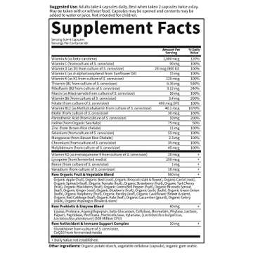 Garden of Life Vitamin Code Whole Food Multivitamin for Men - 240 Capsules, Vitamins for Men, Fruit Veggie Blend and Probiotics for Energy, Heart, Prostate Health, Vegetarian Men's Multivitamins