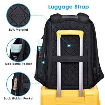 oscaurt Anti Theft Backpack with USB Charging and Hidden Zipper