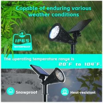 Sunklly Solar Spot Lights Outdoor Color Changing, 8 Lighting Modes 2-in-1 Solar Lights Outdoor Waterproof, Auto On/Off Multicolor Solar Powered Landscape Spotlights for Garden Patio Yard Pool, 4 Pack