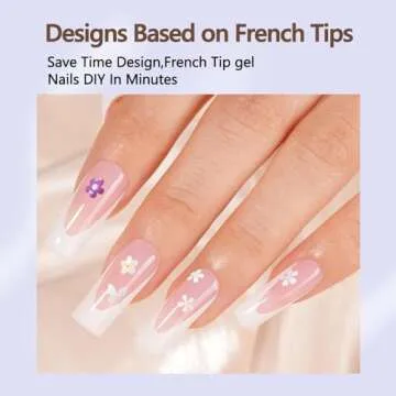 Misssix Deep French Gel Nail Tips, 150Pcs French Tip Press on Nails Long Square Pink, No Need to File 3 in 1 Tips Pre-lasting, Fake Nails for Nail Art DIY 15 Sizes