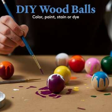 1-1/2 inch Wooden Round Balls, Bag of 10 Unfinished Wood Round Balls, Hardwood Birch Sphere Orbs for...