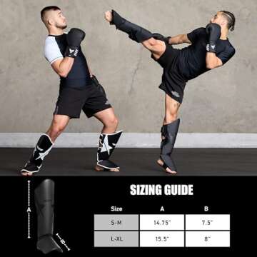 Elite Sports Muay Thai Shin Guards for Kickboxing & MMA