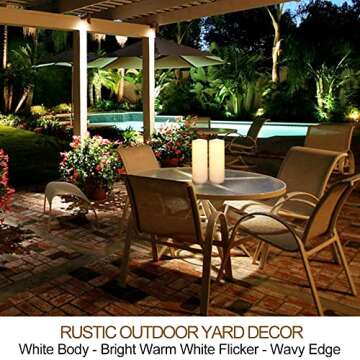 HOME MOST 2 White LED Candles - Waterproof Flameless Pillars