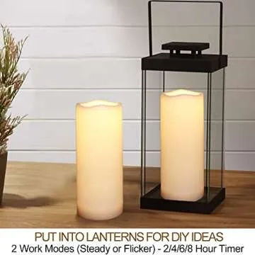 HOME MOST 2 White LED Candles - Waterproof Flameless Pillars