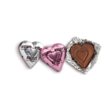 HERSHEY'S Milk Chocolate Hearts, Valentine's Day Candy Bag, 9.2 oz