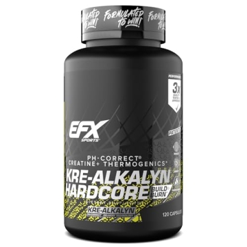 EFX Sports Kre-Alkalyn Hardcore: Thermogenic Creatine Supplement for Energy & Strength