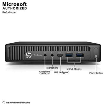 HP 600 G2 Micro Computer Mini Tower - i5, 16GB RAM, SSD