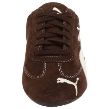PUMA Women's Speed Cat SD US Sneaker,Brown/White,6.5 M US