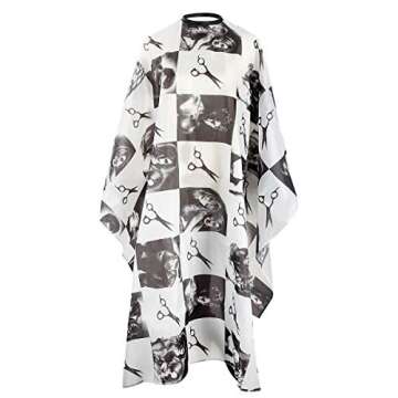 2 Pcs Salon Barber Capes with Professional Haircut Salon Nylon Hair Cutting Capes 55 x 63 inches and Haircut Kit Barber Hairdressing Cape Plus a Carbon Comb for the Home Salon and Barber Shop