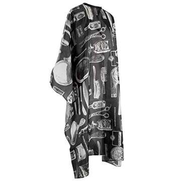 2 Pcs Salon Barber Capes with Professional Haircut Salon Nylon Hair Cutting Capes 55 x 63 inches and Haircut Kit Barber Hairdressing Cape Plus a Carbon Comb for the Home Salon and Barber Shop