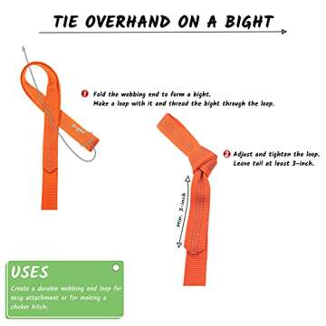 GM CLIMBING 1 inch Tubular Webbing - 4000lb Strong