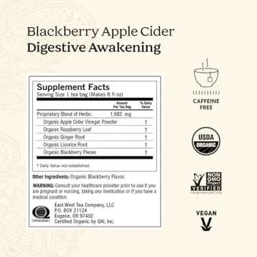 Yogi Blackberry Apple Cider Digestive Tea Organic - 16 Bags