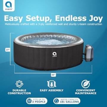 JLeisure Avenli 49 Inch Inflatable Hot Tub Spa - Relax Now