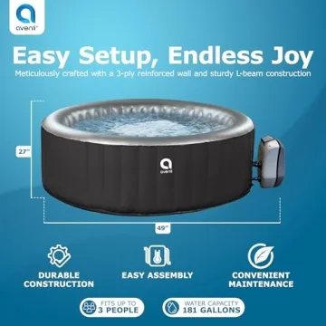 JLeisure Avenli 49 Inch Inflatable Hot Tub Spa - Relax Now