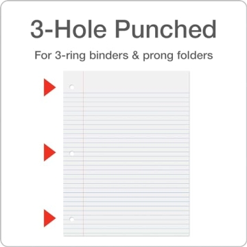 Oxford College Ruled Filler Paper 500 Sheets for Binders