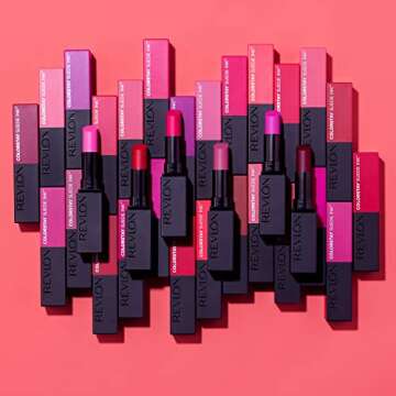 REVLON Lipstick, ColorStay Suede Ink, Built-in Primer, Infused with Vitamin E, Waterproof, Smudge-proof, Matte Color, 001 Gut Instict, 0.09 oz.