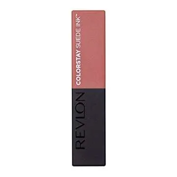 REVLON Lipstick, ColorStay Suede Ink, Built-in Primer, Infused with Vitamin E, Waterproof, Smudge-proof, Matte Color, 001 Gut Instict, 0.09 oz.