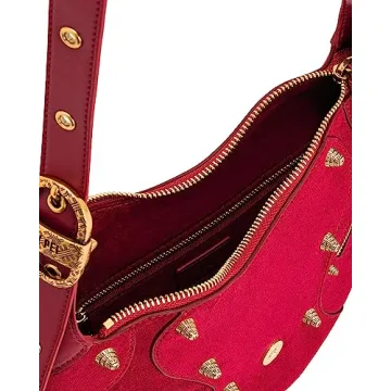 JW PEI Tessa Vegan Leather Shoulder Bag Deep Magenta