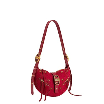 JW PEI Tessa Vegan Leather Shoulder Bag Deep Magenta
