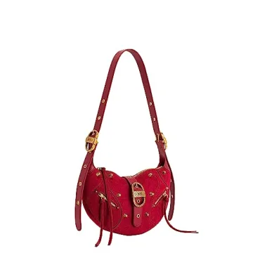 JW PEI Tessa Vegan Leather Shoulder Bag Deep Magenta