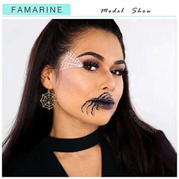 Halloween Spider Web Earrings for Women Black Widow Spider Drop Dangle Earrings Funny Horror Earring...