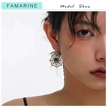 Halloween Spider Web Earrings for Women Dangle Jewelry