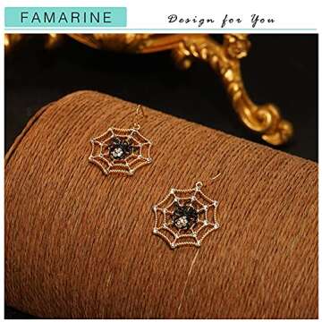Halloween Spider Web Earrings for Women Dangle Jewelry
