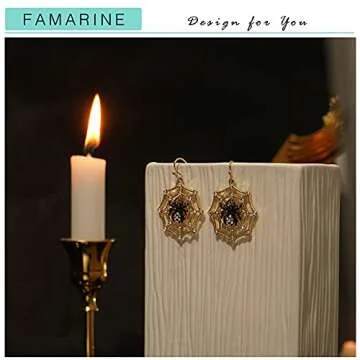 Halloween Spider Web Earrings for Women Dangle Jewelry