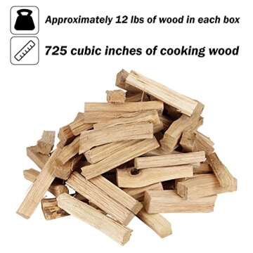 Carolina Cookwood Mini Pizza Oven Wood 6 Inch Firewood Pizza Logs Naturally Cured White Oak Hardwood for Portable Wood Pizza Ovens 750 Cubic Inches, Approximately 12-14lbs