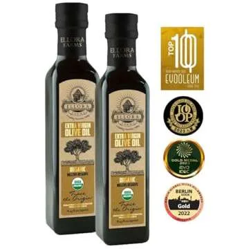 Ellora Farms Organic Greek Extra Virgin Olive Oil - Award-Winning Glass Bottle