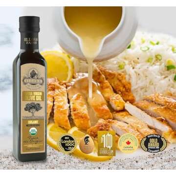 Ellora Farms Organic Greek Extra Virgin Olive Oil - 8.45oz Glass