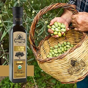 Ellora Farms Organic Greek Extra Virgin Olive Oil - 8.45oz Glass