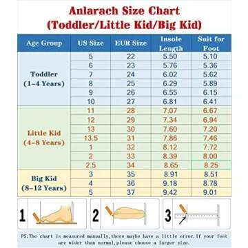 Anlarach Kids Toddler Shoes for Active Play 2-6 Years