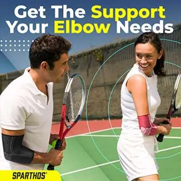 Sparthos Elbow Compression Sleeve Pair - Pain Relief Support