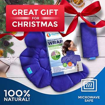 PhysioNatural Microwavable Heating Pad with Natural Herbal Aromatherapy - for Instant Relief and Rel...