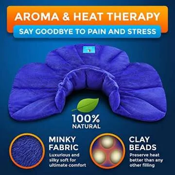 PhysioNatural Microwavable Heating Pad with Natural Herbal Aromatherapy - for Instant Relief and Relaxation in Cases of Muscle Pain, Tension and Stress, Aches, Spasm, Stiffness, Migraines, Headaches