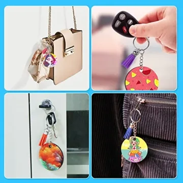 HTVRONT 120Pcs Sublimation Keychain Blanks with Tassels