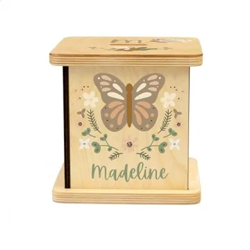 Personalized Handmade Wooden Piggy Bank for Kids