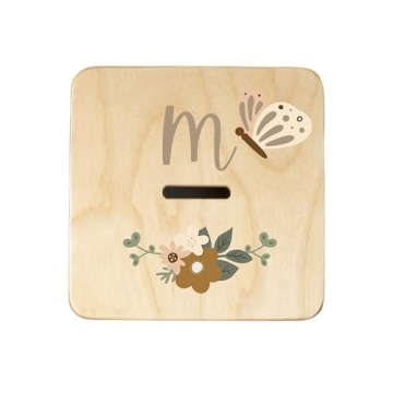 Personalized Handmade Wooden Piggy Bank for Kids