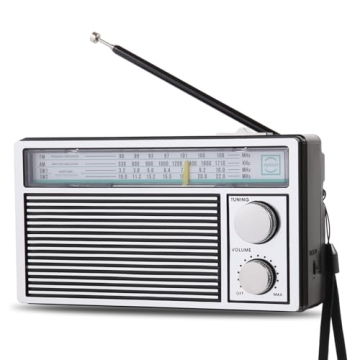Radios Portable AM FM Retro Radio, Transistor Radios with Loud Speakers, Battery Powered or DC Power...