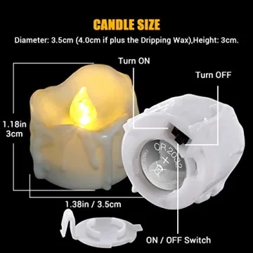 PChero LED Tea Lights with Auto Timer for Cozy Lighting