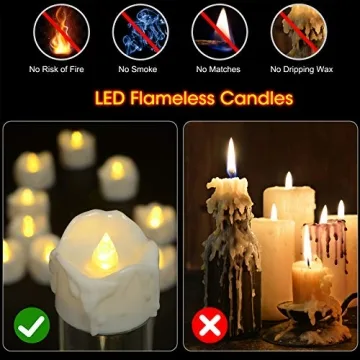 PChero LED Tea Lights with Auto Timer for Cozy Lighting
