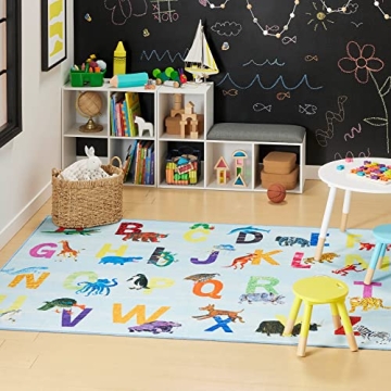 Eric Carle Alphabet Kids Rug Machine Washable Fun Design