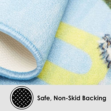 Eric Carle Alphabet Kids Rug Machine Washable Fun Design