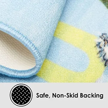 Eric Carle Alphabet Kids Rug Machine Washable Fun Design