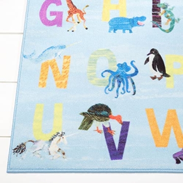 Eric Carle Alphabet Kids Rug Machine Washable Fun Design