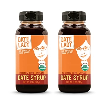 Date Syrup by Date Lady 12 Ounce Squeeze Bottles | (2-Pack) | Organic, Vegan, Paleo, Gluten-free & K...