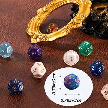 5 Sets Astrological Dice Constellation Dice 12-Sided Astrology Dice Astrology Tarot Constellation Di...