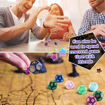 5 Sets Astrological Dice Constellation Dice 12-Sided Astrology Dice Astrology Tarot Constellation Divination Dice for Constellation Divination Tarot Cards Accessory Acrylic Pearl Astrological Dice