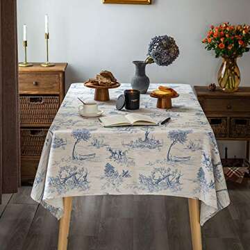 GLORY SEASON Rustic Tablecloth Classic French Village Design